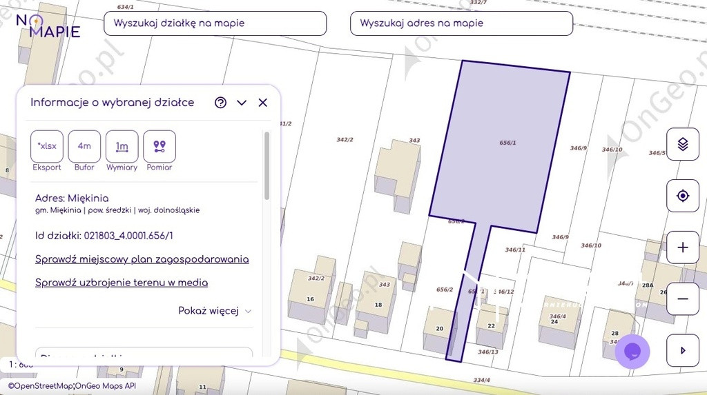 Działka Sprzedaż Miękinia Lipowa 21 17